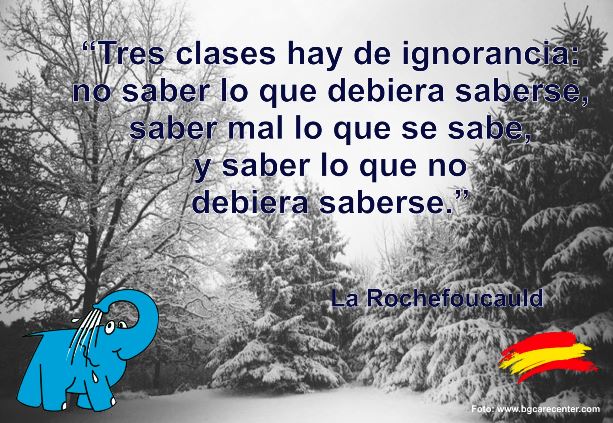 Tres clases hay de ignorancia: no saber lo que debiera saberse, saber mal lo que se sabe, y saber lo que no debiera saberse.
